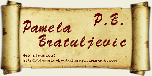 Pamela Bratuljević vizit kartica
